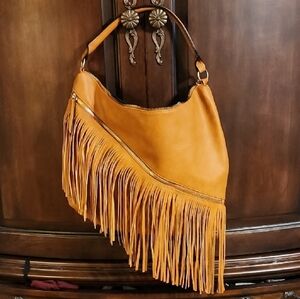 Fringe Tan Shoulder Bag